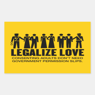 Sticker Rectangulaire Légalisez l'amour