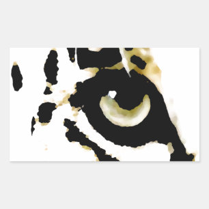 Sticker Rectangulaire Léopard Eye