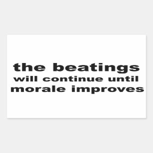 Sticker Rectangulaire les battements continueront jusqu'à ce que le