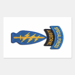 Sticker Rectangulaire Les Berets verts des forces spéciales