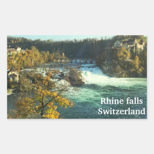 Sticker Rectangulaire Les chutes du Rhin en Suisse