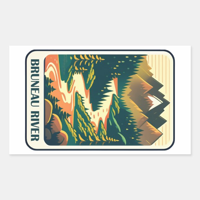 Sticker Rectangulaire Les couleurs de la rivière Bruneau Idaho (Devant)