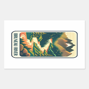 Sticker Rectangulaire Les couleurs de la rivière Bruneau Idaho