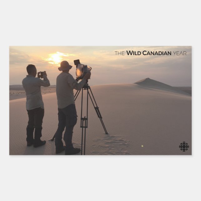 Sticker Rectangulaire Les dunes de sable d'Athabasca (Devant)