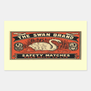 Sticker Rectangulaire Les matchs de sécurité de marque de cygne