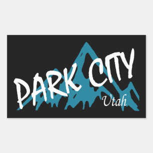 Sticker Rectangulaire Les montagnes de Park City Utah
