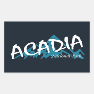 Sticker Rectangulaire Les montagnes du parc national Acadia