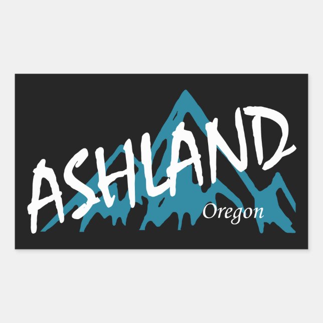 Sticker Rectangulaire Les monts Ashland Oregon (Devant)