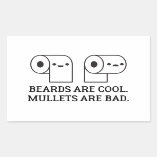 Sticker Rectangulaire Les oreilles sont Cool et les Mullets sont de mauv