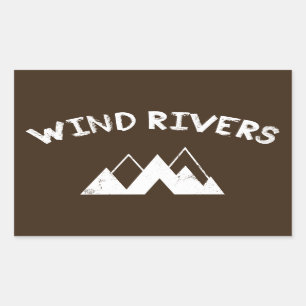 Sticker Rectangulaire Les rivières à vent
