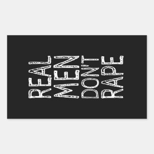 STICKER RECTANGULAIRE LES VRAIS HOMMES NE VIOLENT PAS