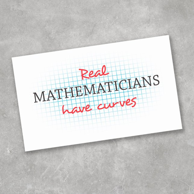 Sticker Rectangulaire Les vrais Mathématiciens Ont Des Courbes | Maths a (Créateur téléchargé)