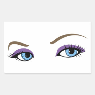 Sticker Rectangulaire Les yeux de la femme