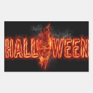 Sticker Rectangulaire Lettres d'Halloween