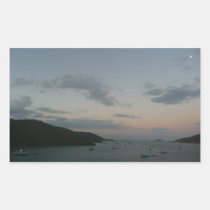 Sticker Rectangulaire Lever de soleil à St. Thomas IV Îles Vierges améri