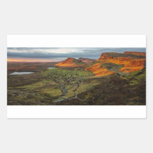 Sticker Rectangulaire Lever de soleil aux montagnes de Quiraing sur