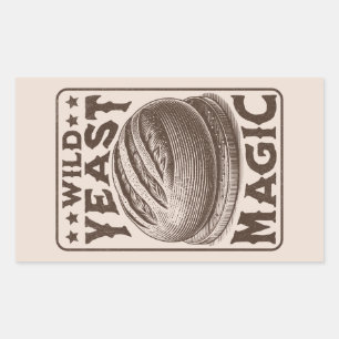 Sticker Rectangulaire Levure sauvage Magique Pain d'Argent Pain passionn