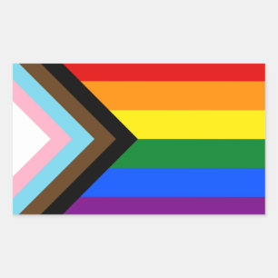 Sticker Rectangulaire LGBTQ & Fierté - Drapeau de la fierté arc-en-ciel