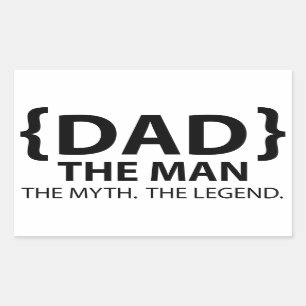 Sticker Rectangulaire L'homme le mythe la légende Papa
