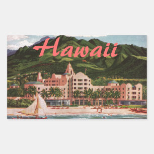 Sticker Rectangulaire L'hôtel Royal Hawaiian