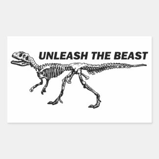 Sticker Rectangulaire Libérer l'illustration de la bête
