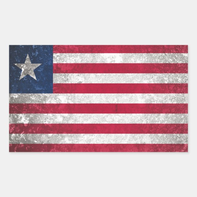 Sticker Rectangulaire Libéria (Devant)