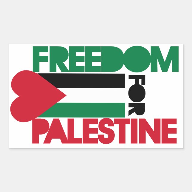 Sticker Rectangulaire Liberté pour la Palestine (Devant)