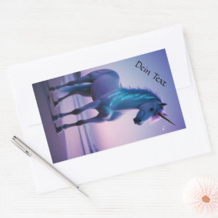 Sticker Rectangulaire Licorne magique