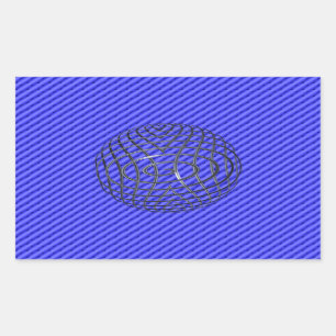 Sticker Rectangulaire Ligne Bleue Mince Un-d'un-un-un-un