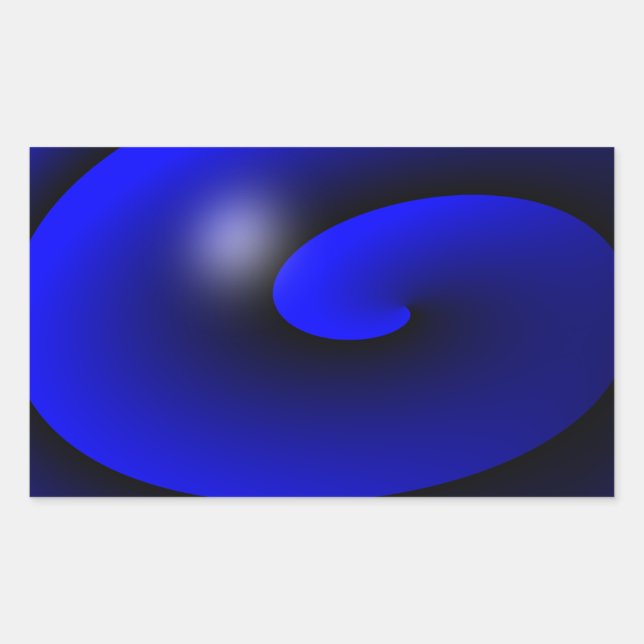 Sticker Rectangulaire Ligne Bleue Mince Un-d'un-un-un-un (Devant)