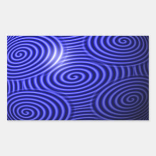 Sticker Rectangulaire Ligne Bleue Mince Un-d'un-un-un-un