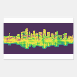 Sticker Rectangulaire Ligne du Minneapolis