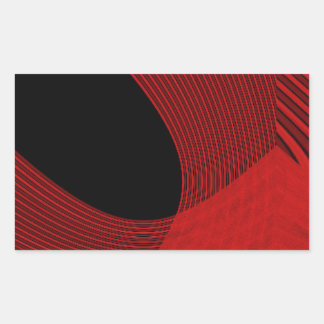 Sticker Rectangulaire Lignes modernes rouge et noir