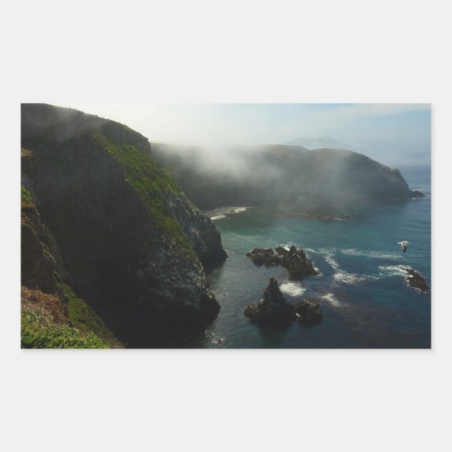 Sticker Rectangulaire L'île de Foggy Anacapa aux îles Channel (Devant)