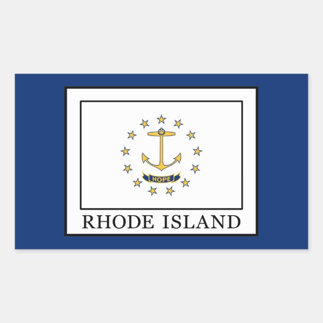 Sticker Rectangulaire L'île Rhode (Devant)