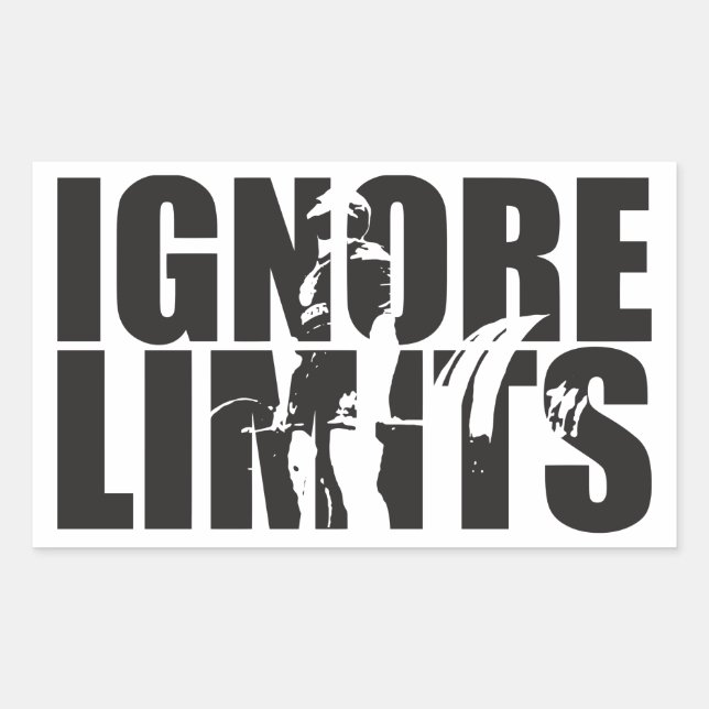 Sticker Rectangulaire LIMITES D'IGNORE - Démontage - Motivation de l'ent (Devant)