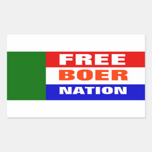 STICKER RECTANGULAIRE L'INDÉPENDANCE DE LA NATION DE PERSONNES DE BOER