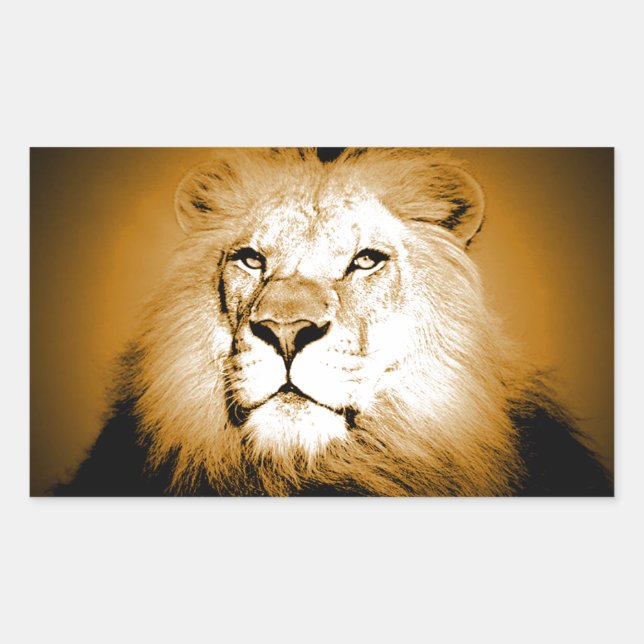 Sticker Rectangulaire Lion (Devant)