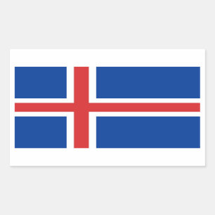 STICKER RECTANGULAIRE L'ISLANDE