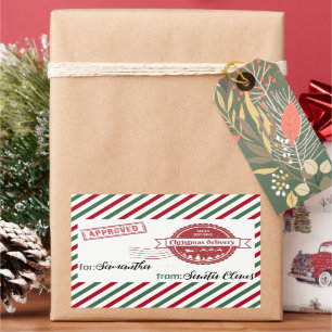 Sticker Rectangulaire Livraison spéciale Noël de Père Noël
