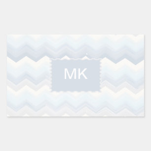 Sticker Rectangulaire L'océan ombrage l'aquarelle Chevron