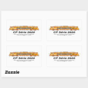 Sticker Rectangulaire Locomotive électrique CP Serie 2620. Nez-Casse Loc