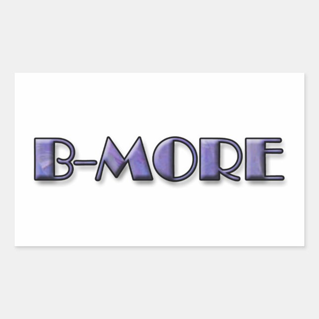 Sticker Rectangulaire Logo B-MORE (Devant)
