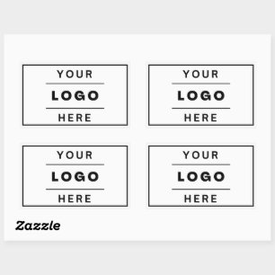 Sticker Rectangulaire Logo d'entreprise moderne sur mesure