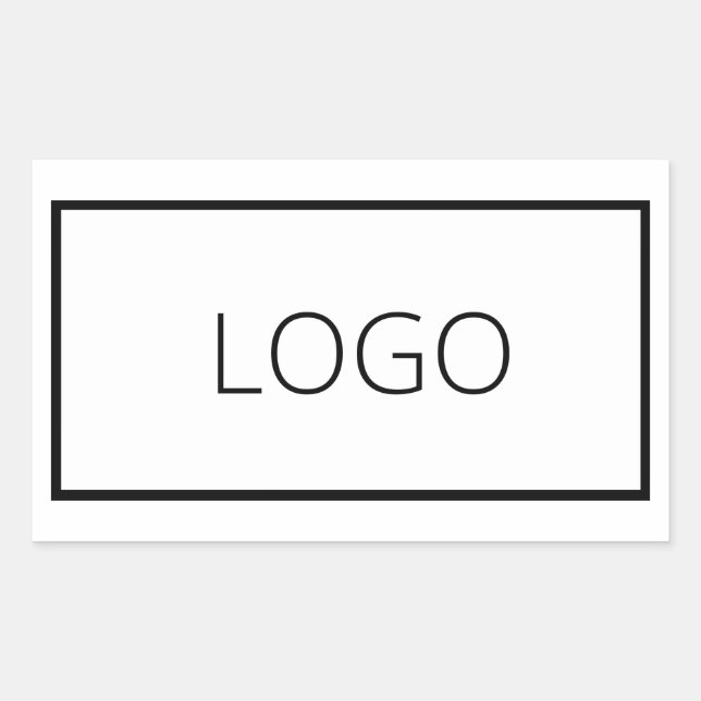 Sticker Rectangulaire Logo d'entreprise personnalisé (Devant)
