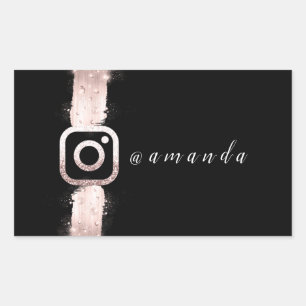 Sticker Rectangulaire Logo nommé d'Instagra simplement de maquillage