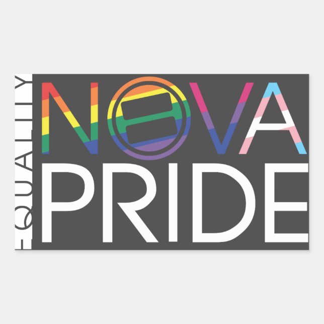 Sticker Rectangulaire Logo NOVA Pride - Rectangle (Devant)