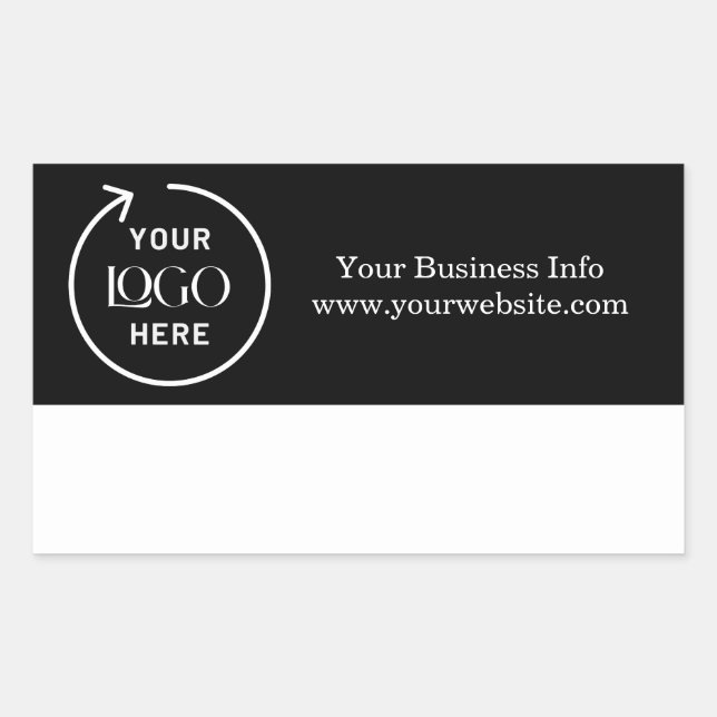 Sticker Rectangulaire Logo personnalisé minimaliste moderne (Devant)