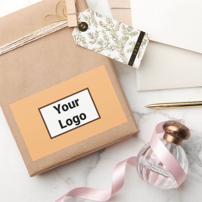 Sticker Rectangulaire Logo personnalisé simple et élégant ici société cl (Cadeaux)