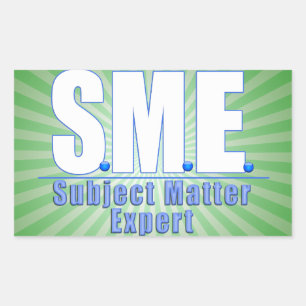 STICKER RECTANGULAIRE LOGO PME OBJET EXPERT BLANC/BLEU